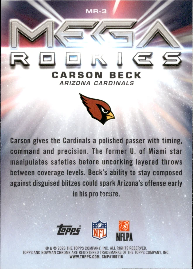 Carson Beck card back