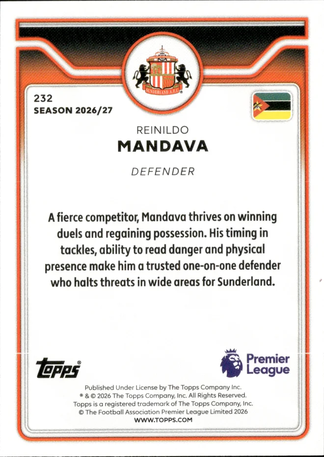 Reinildo Mandava card back