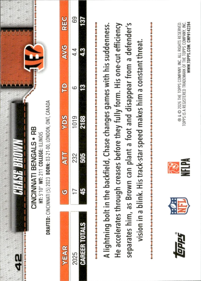 Chase Brown card back