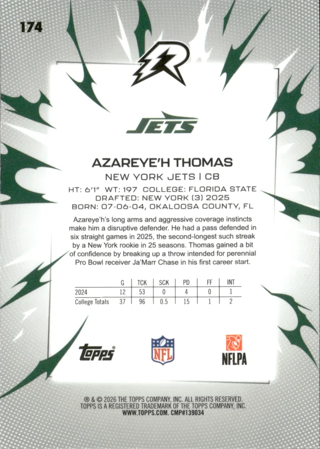 Azareye'h Thomas card back
