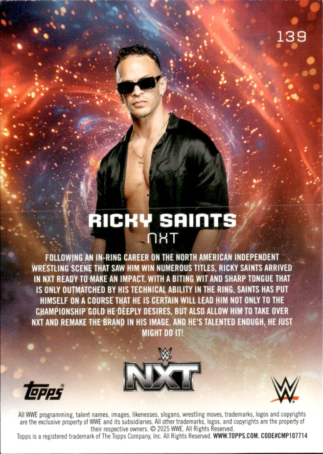Ricky Saints card back