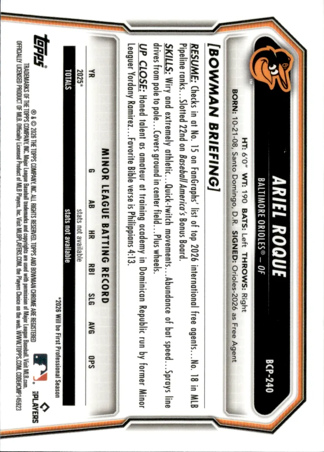 Ariel Roque card back