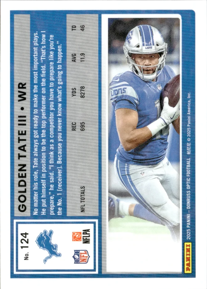 Golden Tate III card back
