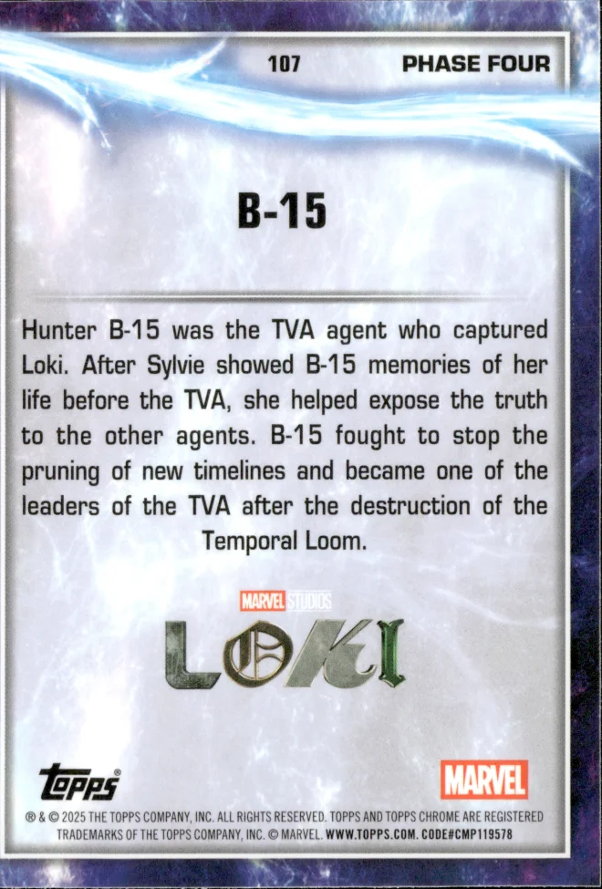 B-15 card back