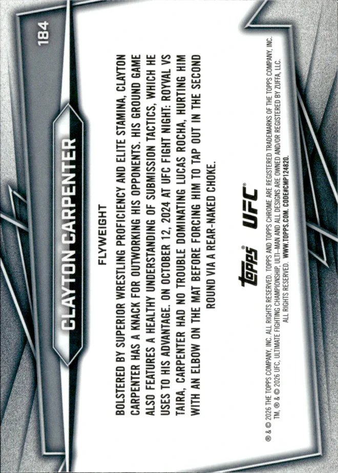 Clayton Carpenter card back