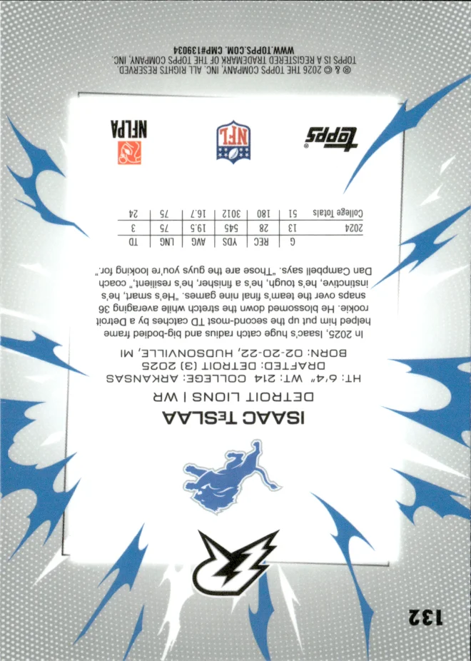 Isaac TeSlaa card back