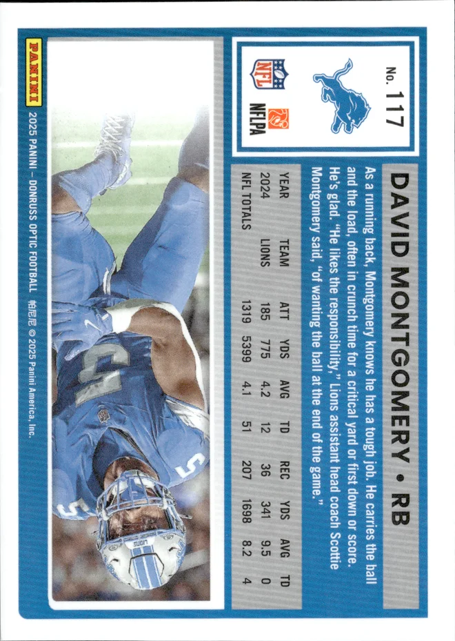 David Montgomery card back
