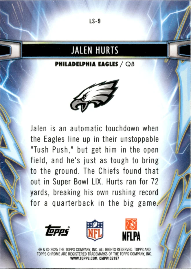 Jalen Hurts card back