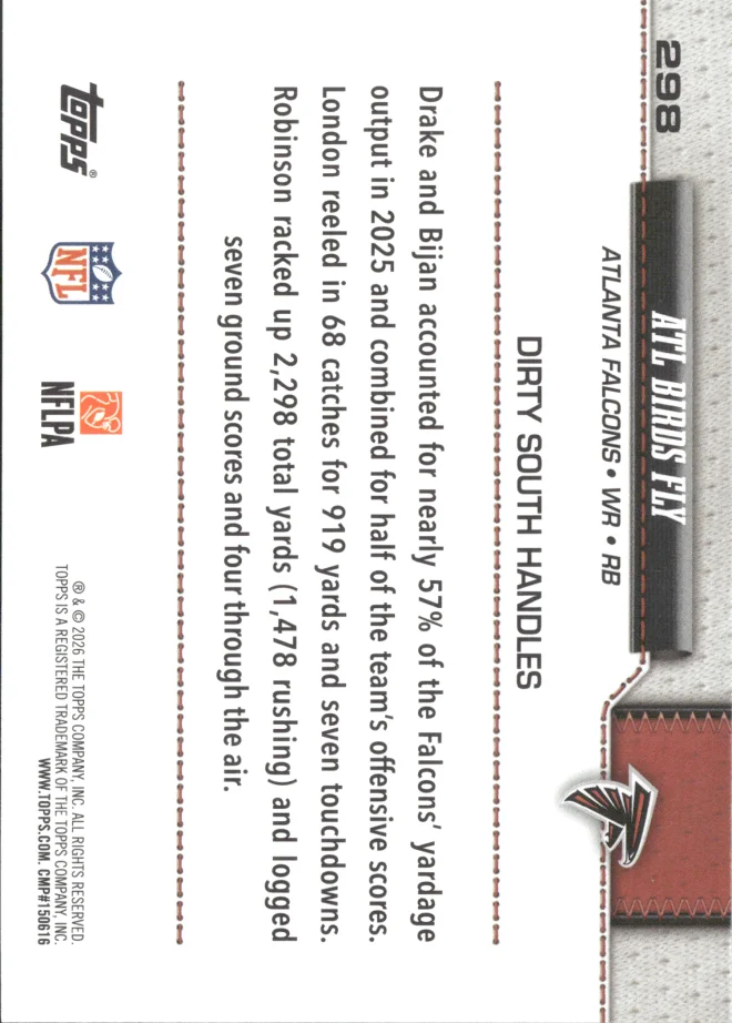 Drake London / Bijan Robinson card back