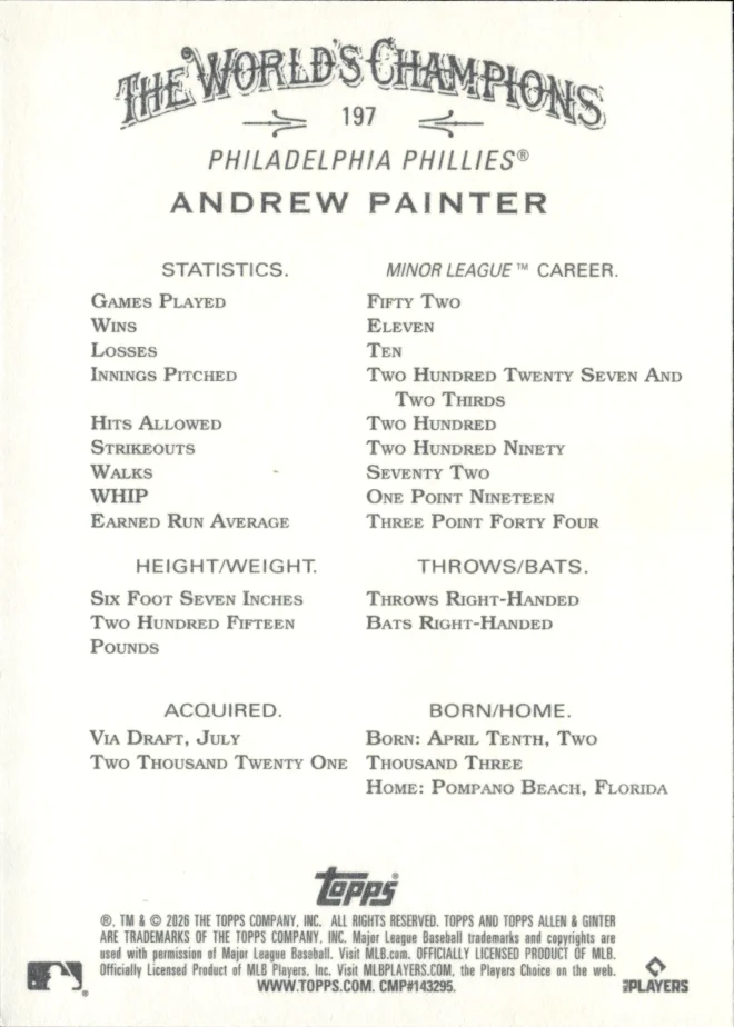 Andrew Painter card back