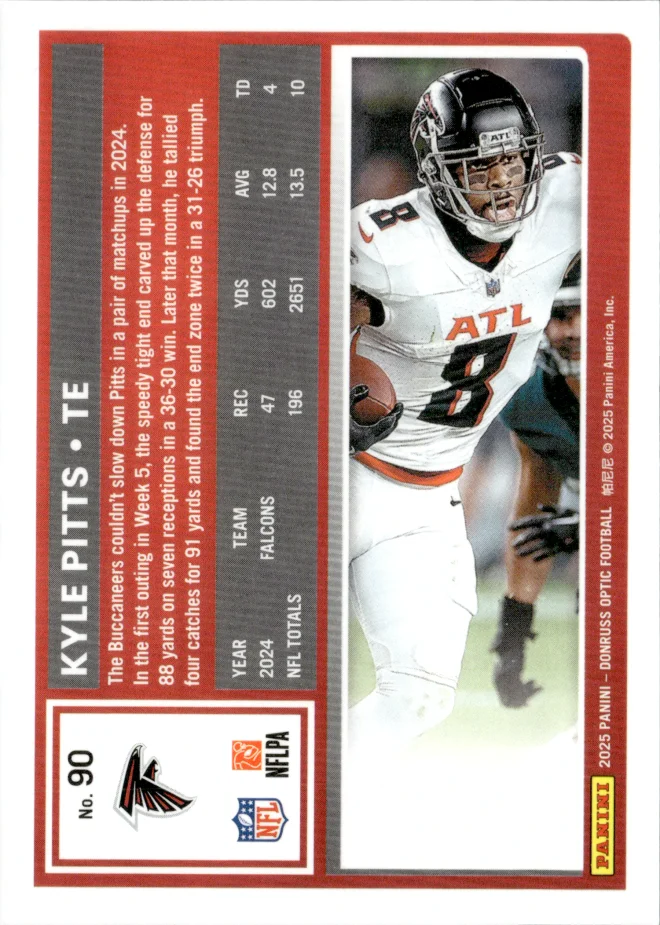 Kyle Pitts card back