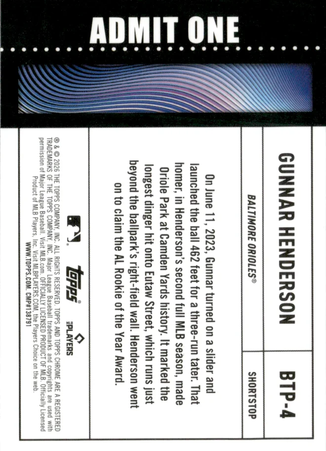 Gunnar Henderson card back