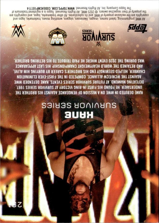Kane card back