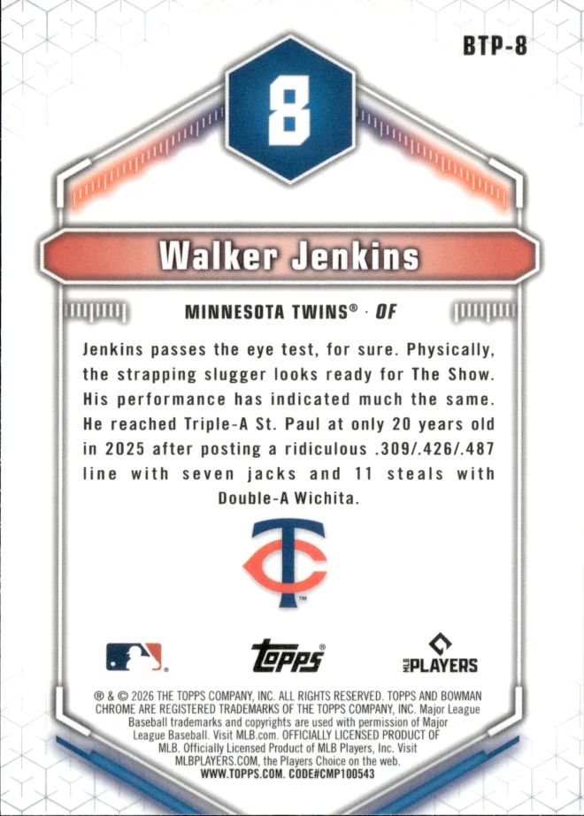 Walker Jenkins card back