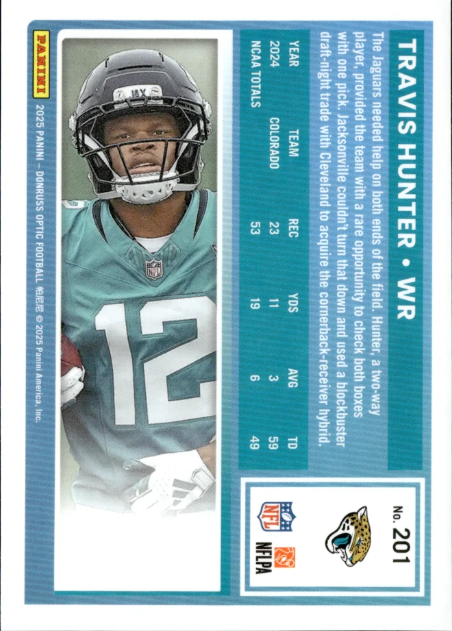 Travis Hunter card back