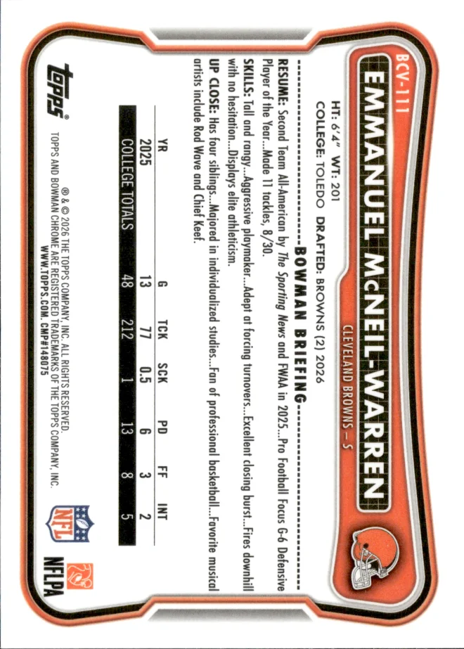 Emmanuel McNeil-Warren card back