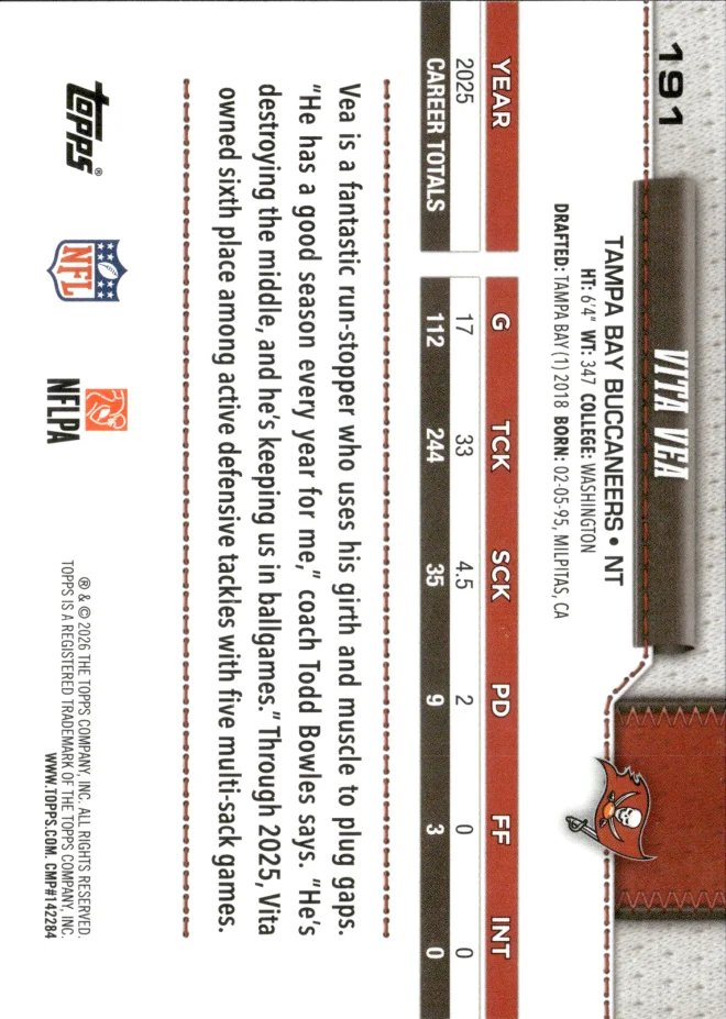 Vita Vea card back