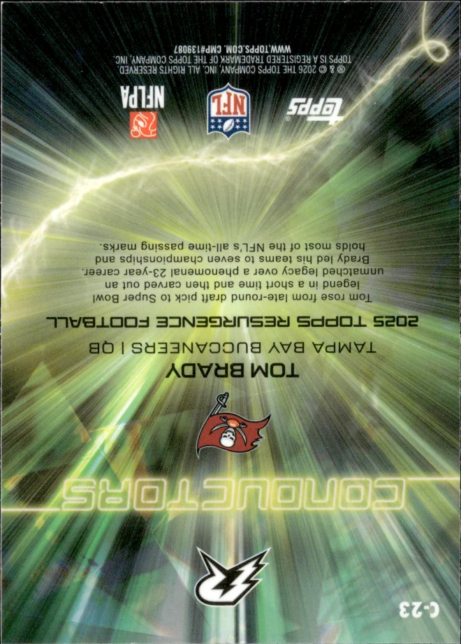 Tom Brady card back
