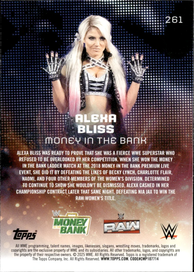 Alexa Bliss card back