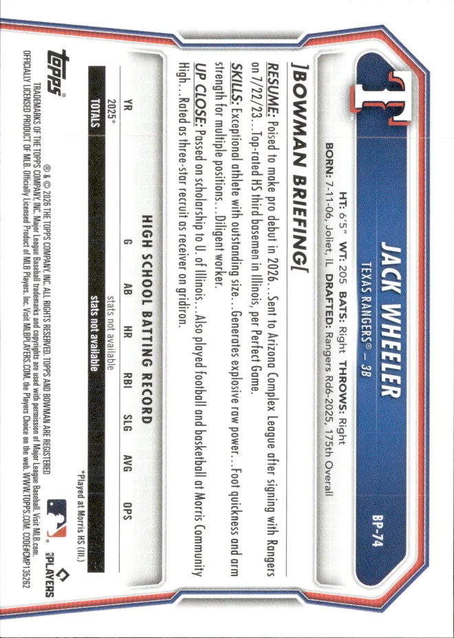Jack Wheeler card back