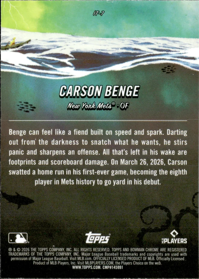 Carson Benge card back