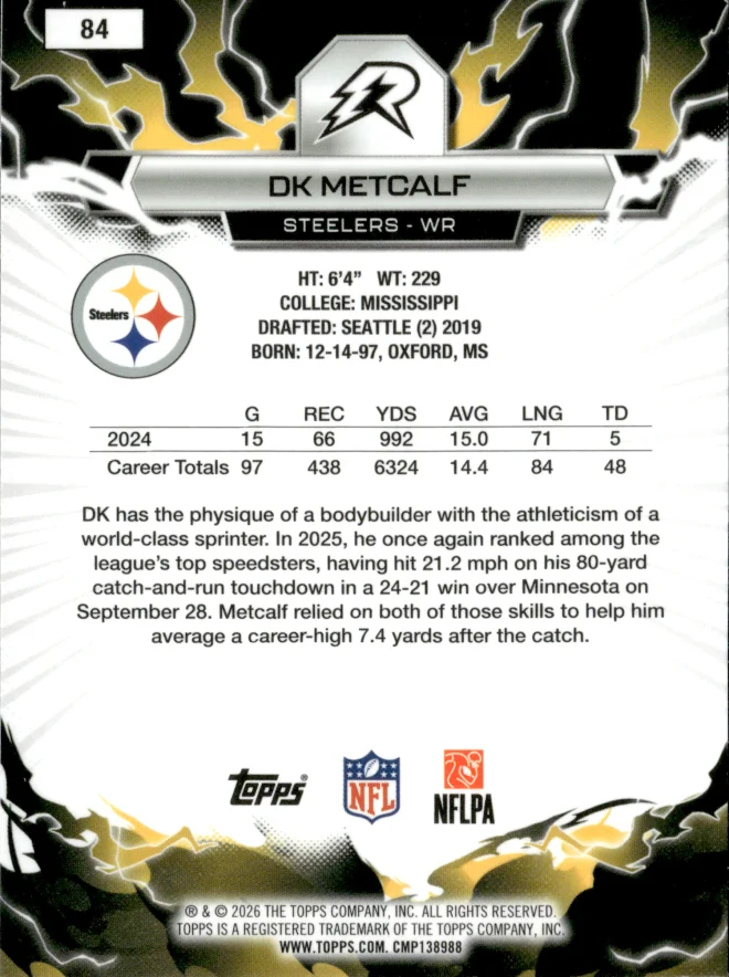 DK Metcalf card back