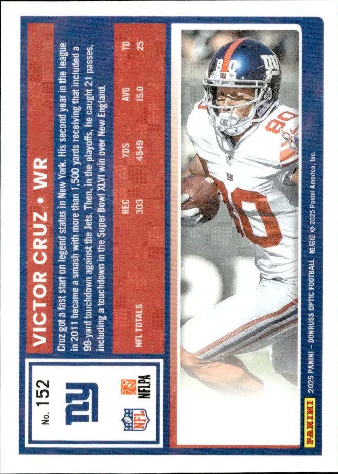 Victor Cruz card back