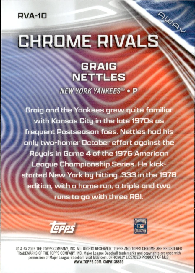 Graig Nettles card back