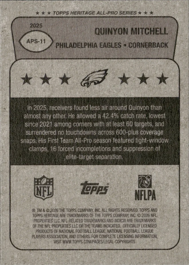 Quinyon Mitchell card back