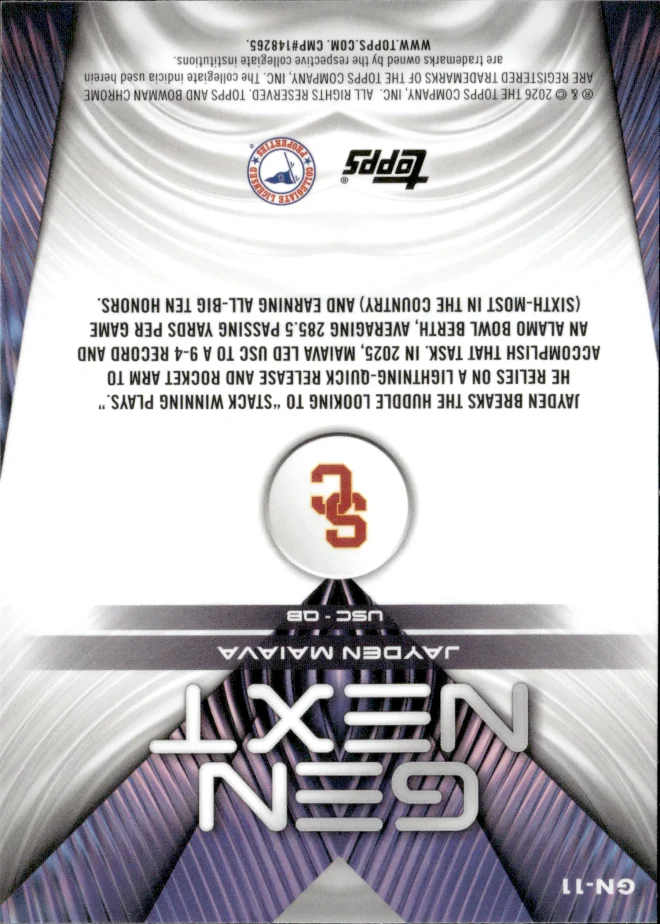 Jayden Maiava card back