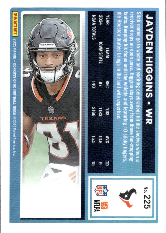 Jayden Higgins card back