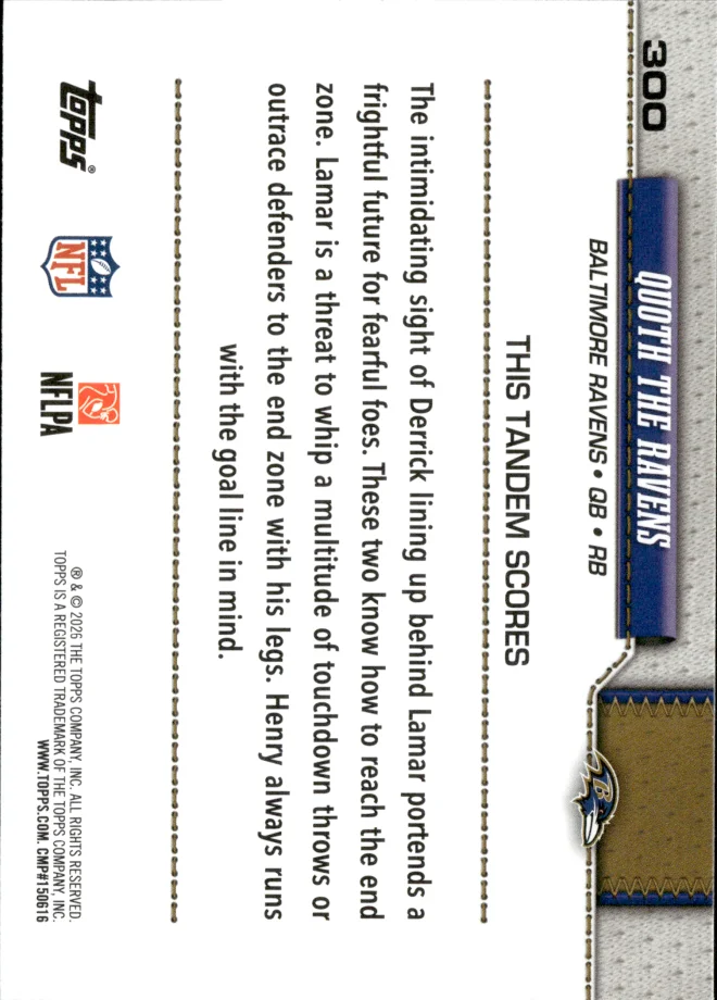 Lamar Jackson & Derrick Henry card back