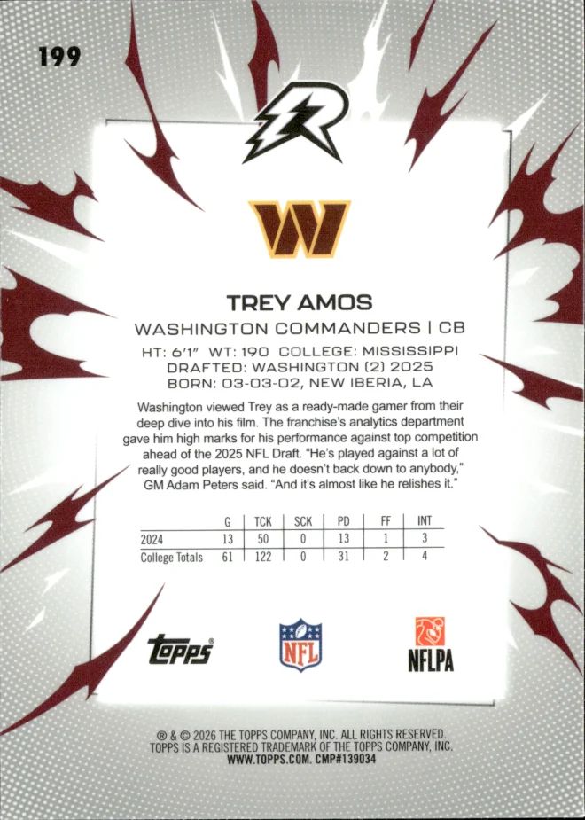 Trey Amos card back