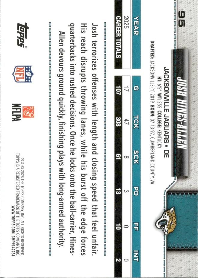 Josh Hines-Allen card back