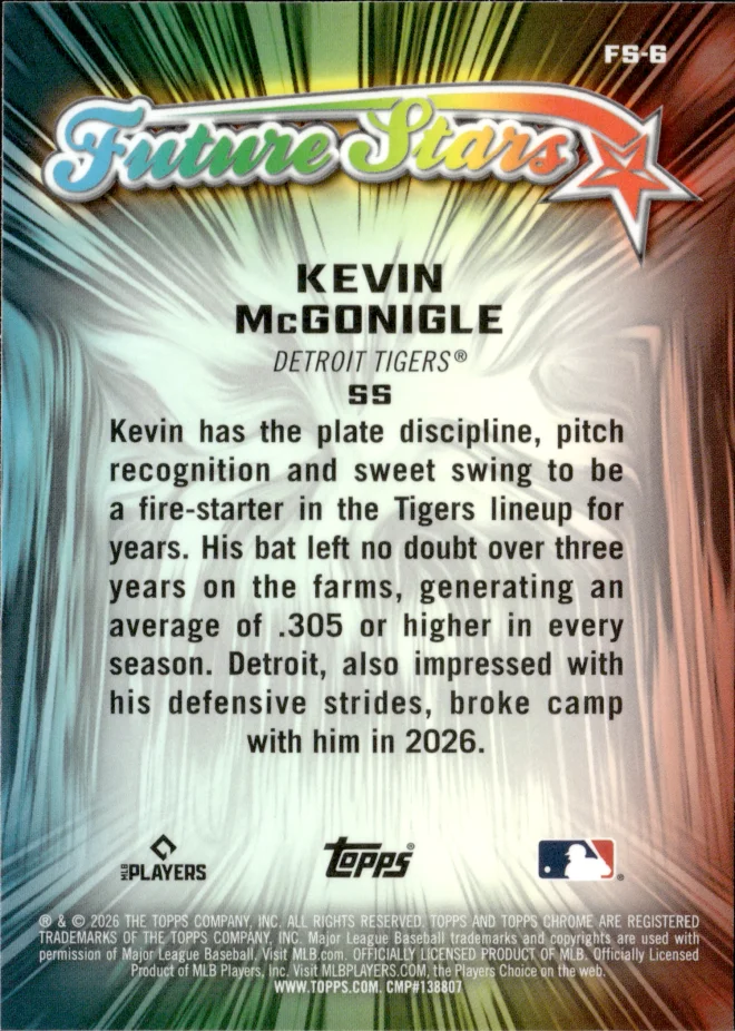 Kevin McGonigle card back