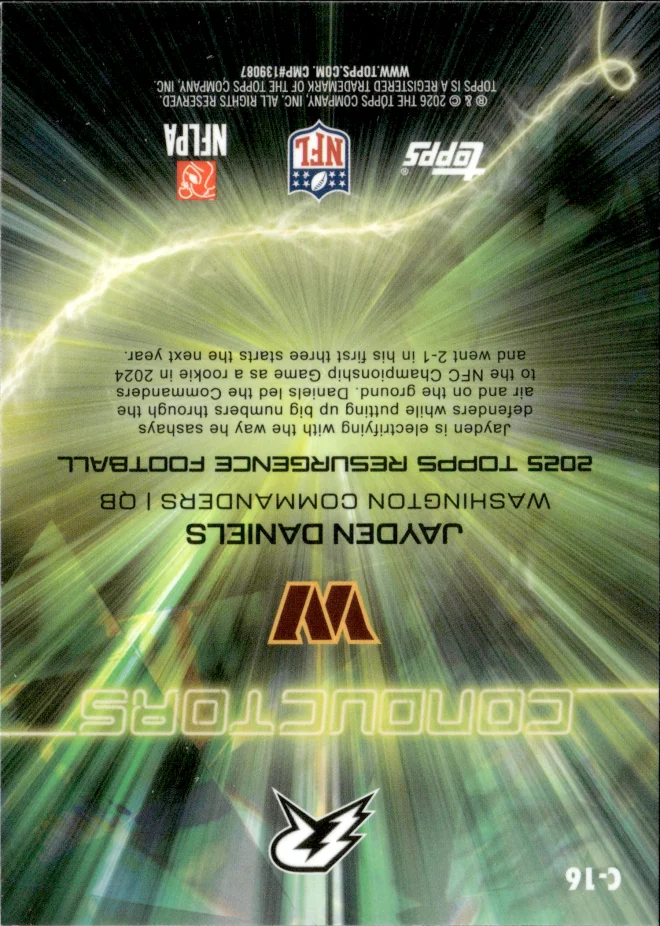 Jayden Daniels card back