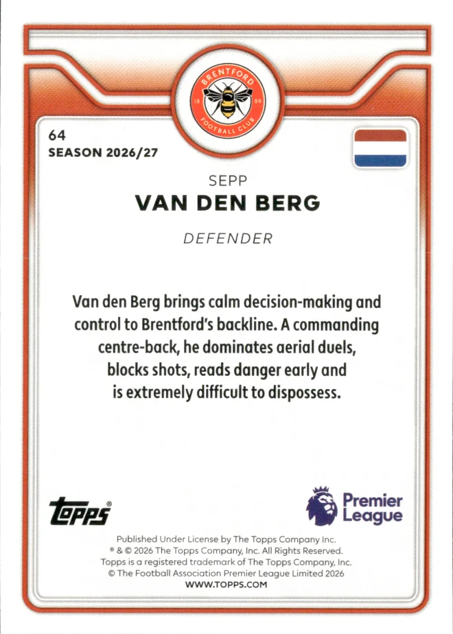 Sepp van den Berg card back