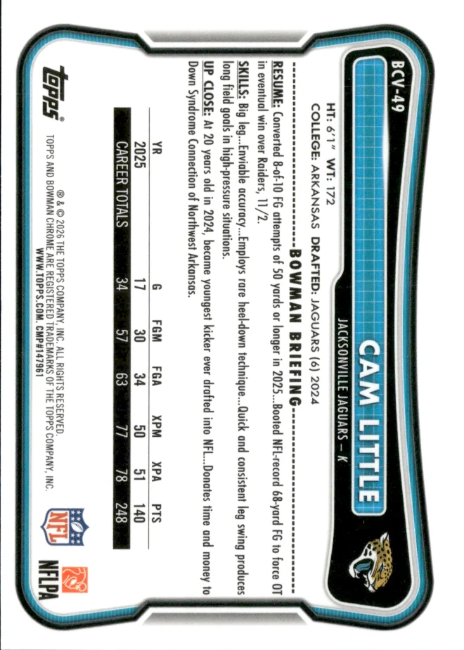 Cam Little card back