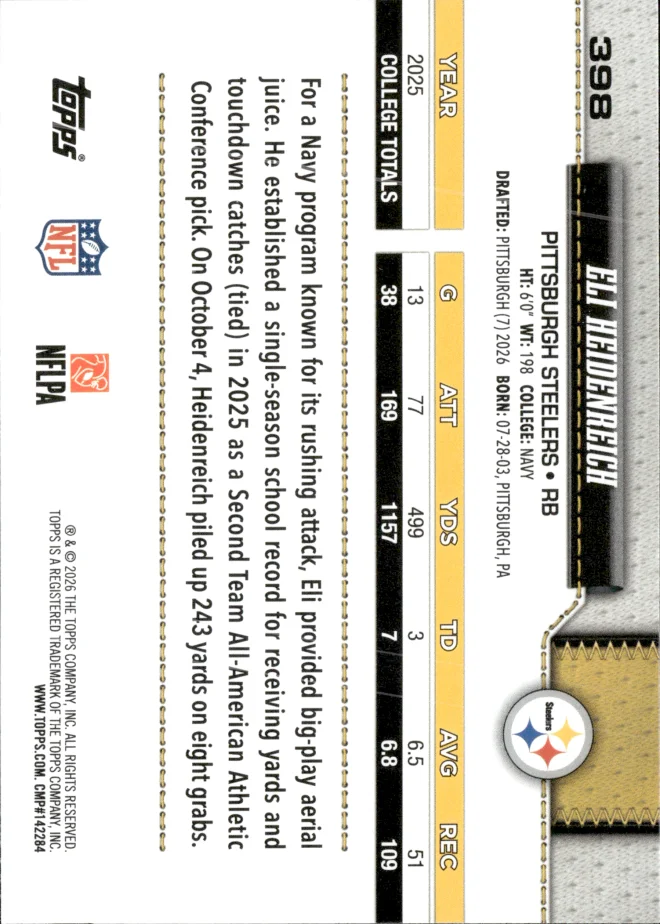 Eli Heidenreich card back