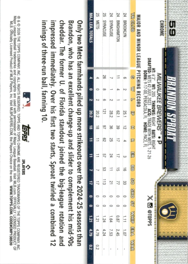 Brandon Sproat card back