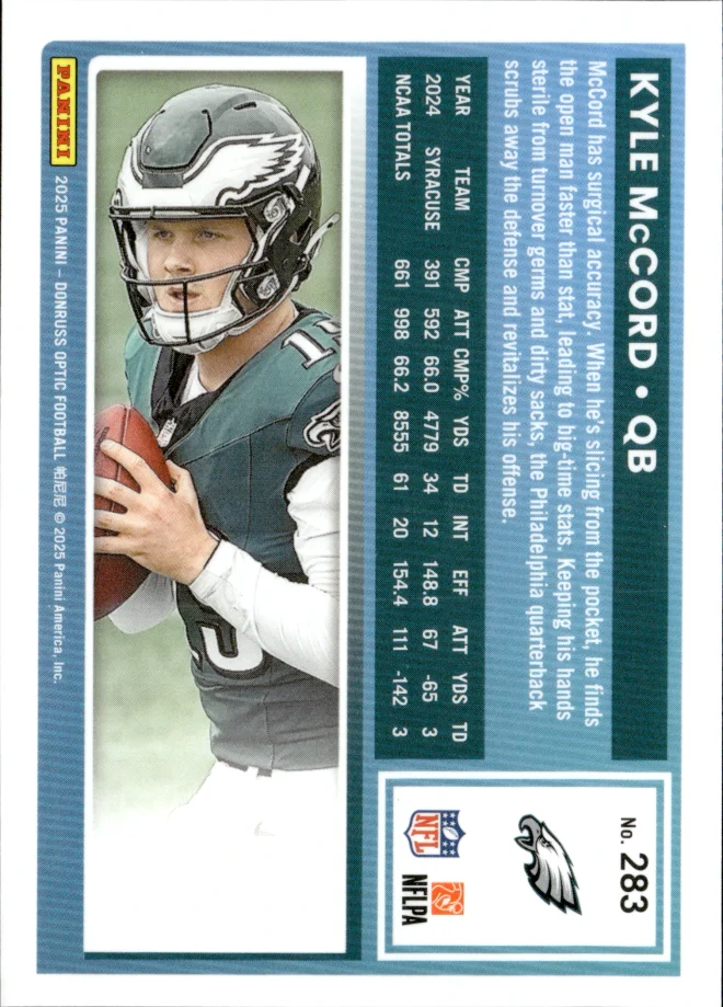 Kyle McCord card back
