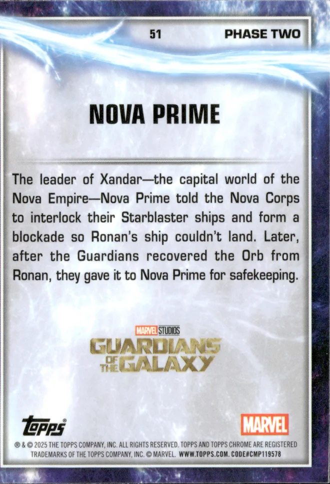 Nova Prime card back