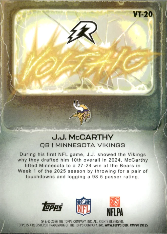 J.J. McCarthy card back