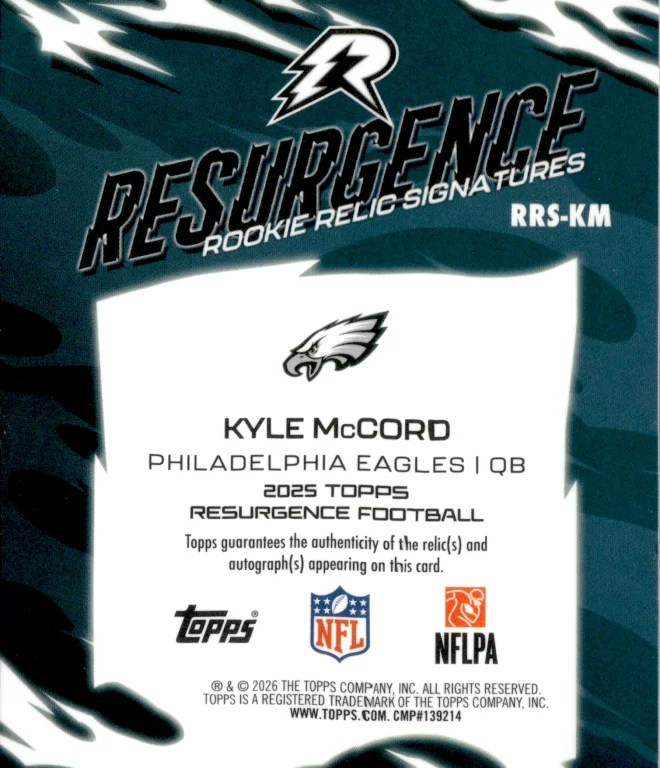 Kyle McCord card back