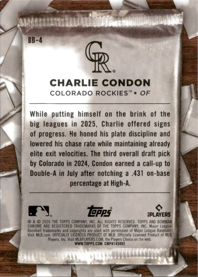 Charlie Condon card back