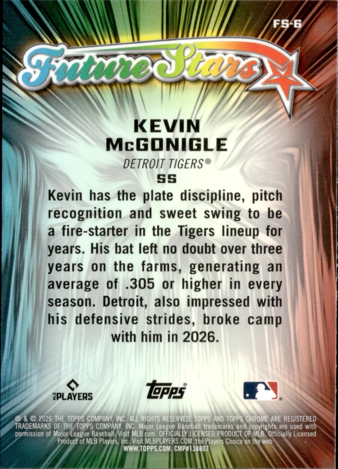 Kevin McGonigle card back