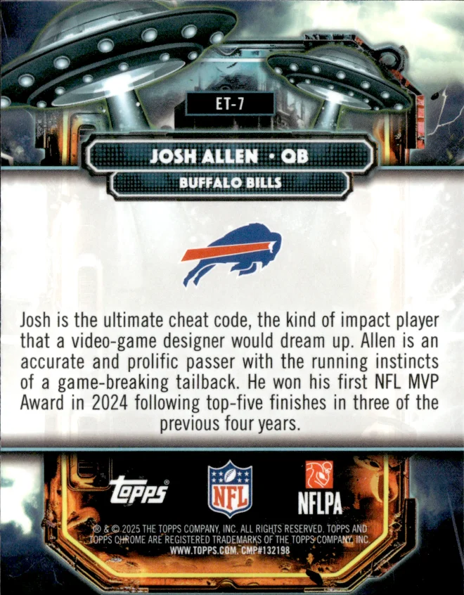 Josh Allen card back