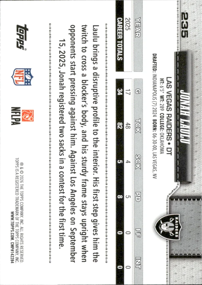 Jonah Laulu card back
