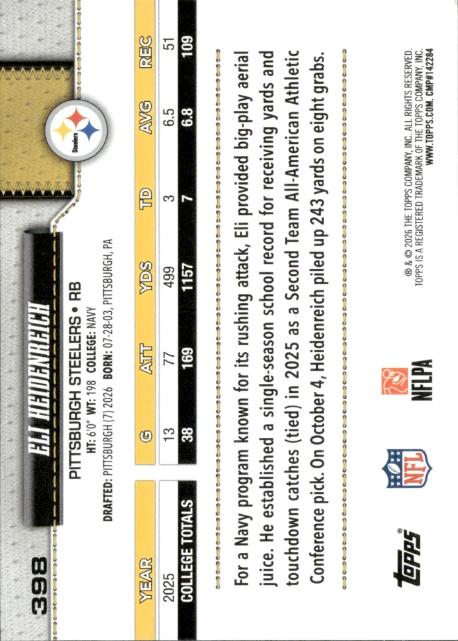 Eli Heidenreich card back