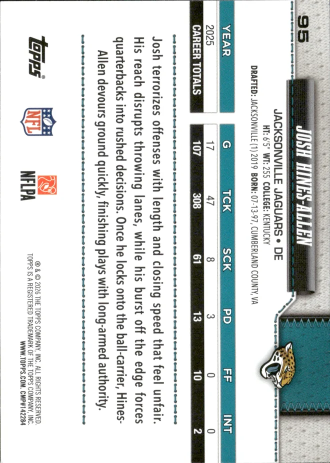 Josh Hines-Allen card back